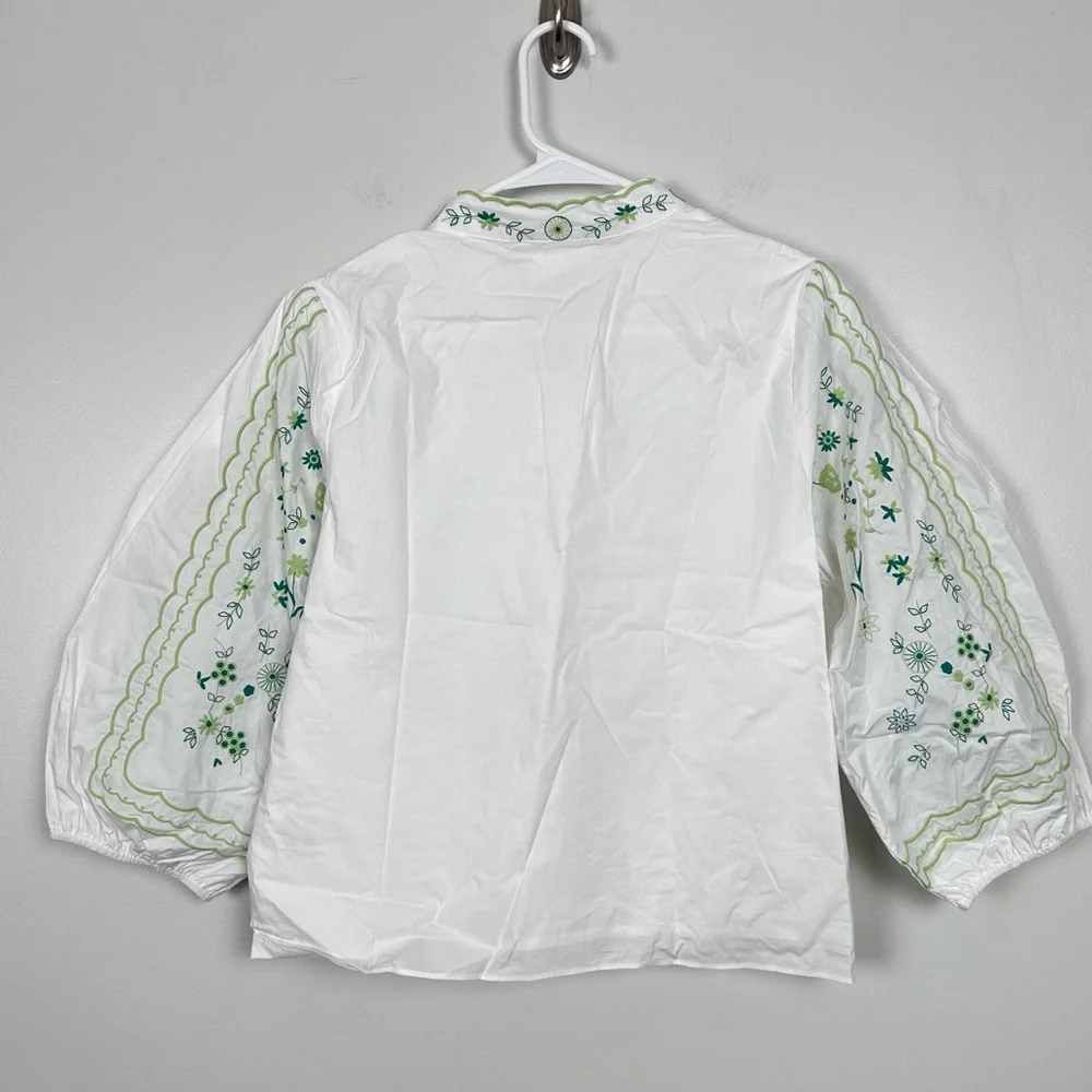 HYACINTH HOUSE Green Embroidery Erin Blouse - Picture 12 of 12